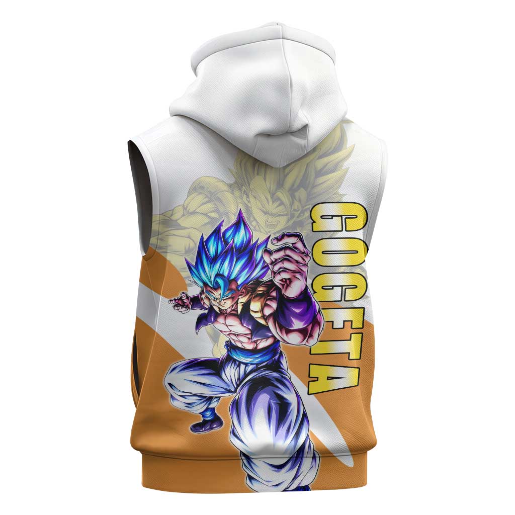 Gogeta Fusion Warrior Sleeveless Zip Hoodie Energetic Anime Combat Style