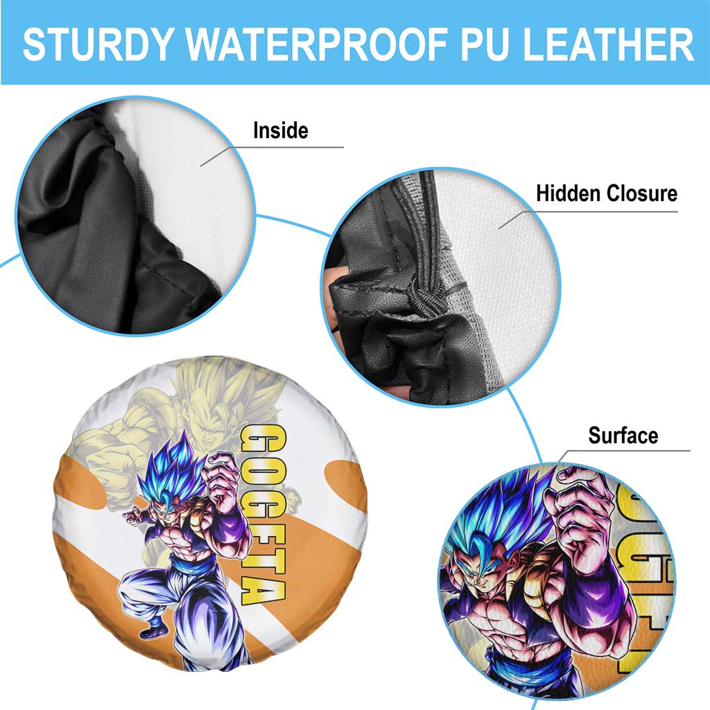 Gogeta Fusion Warrior Spare Tire Cover Energetic Anime Combat Style