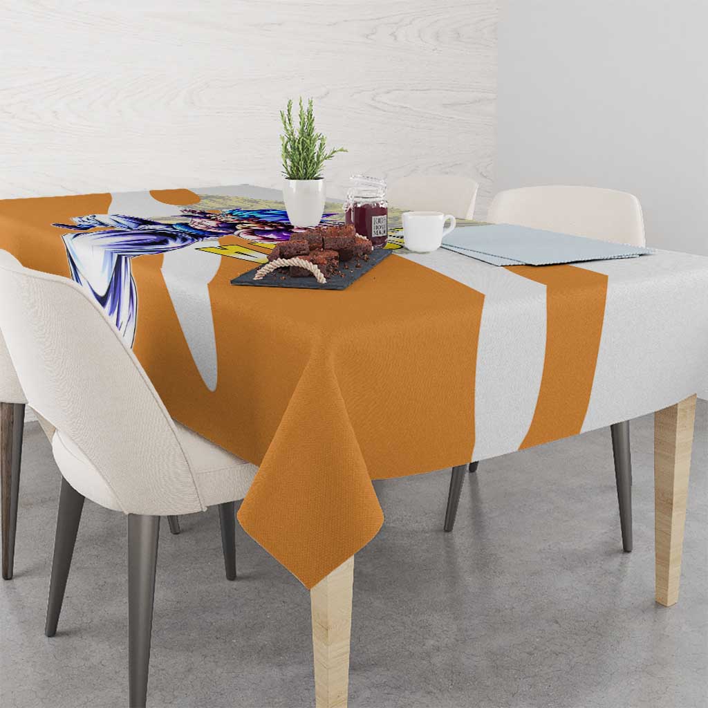 Gogeta Fusion Warrior Tablecloth Energetic Anime Combat Style