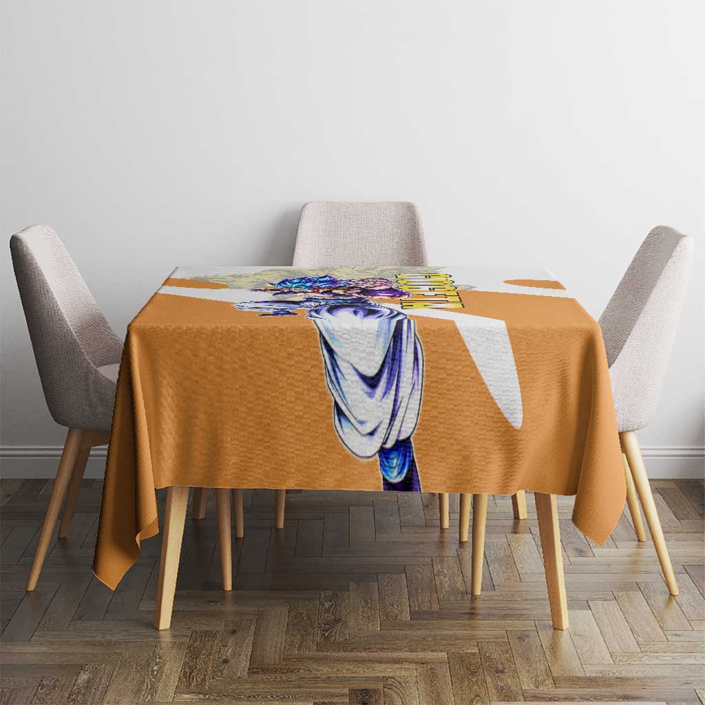 Gogeta Fusion Warrior Tablecloth Energetic Anime Combat Style