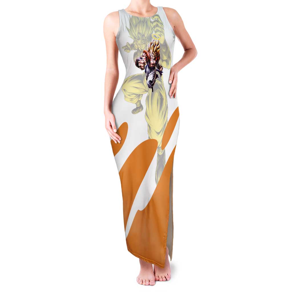 Gogeta Fusion Warrior Tank Maxi Dress Energetic Anime Combat Style