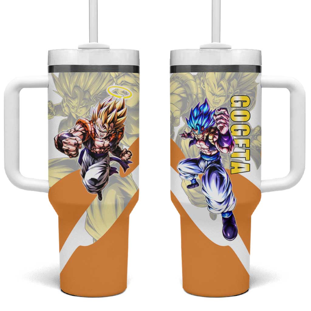 Gogeta Fusion Warrior Tumbler With Handle Energetic Anime Combat Style
