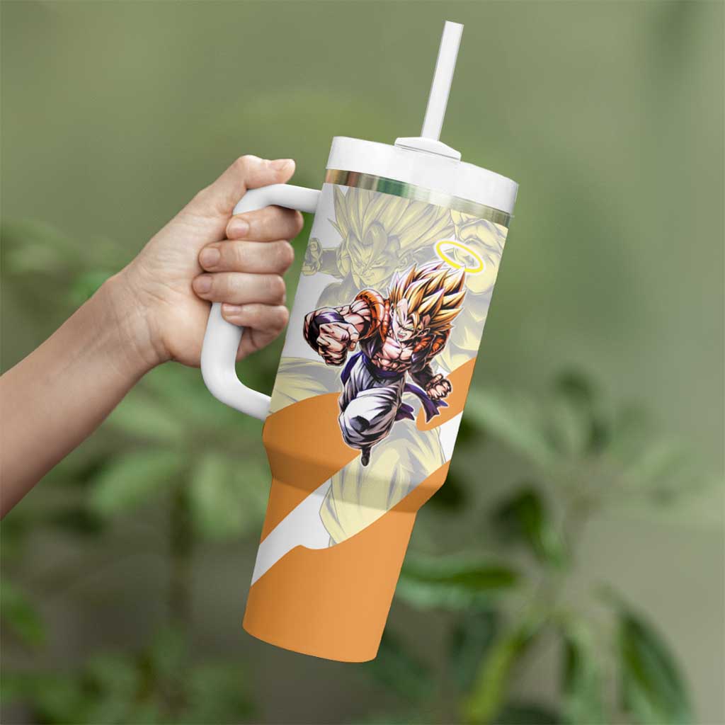 Gogeta Fusion Warrior Tumbler With Handle Energetic Anime Combat Style