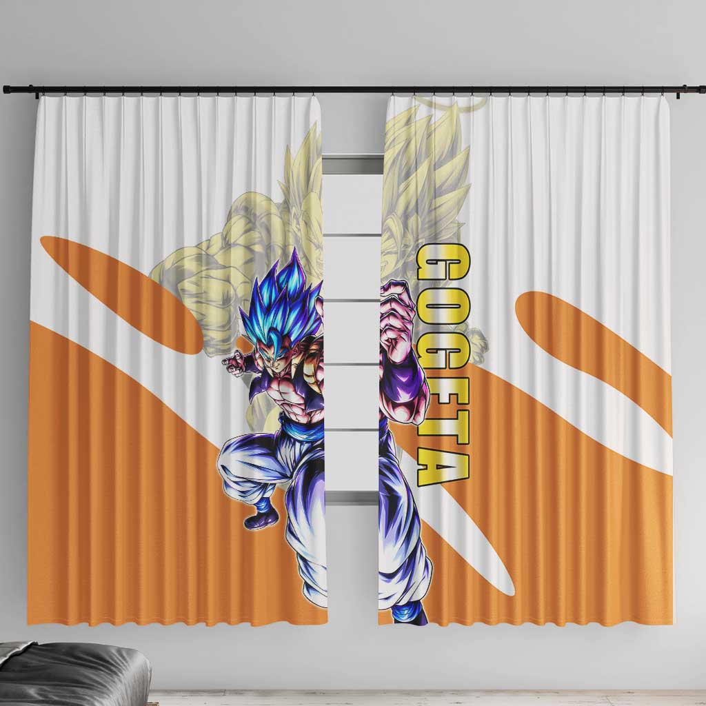 Gogeta Fusion Warrior Window Curtain Energetic Anime Combat Style