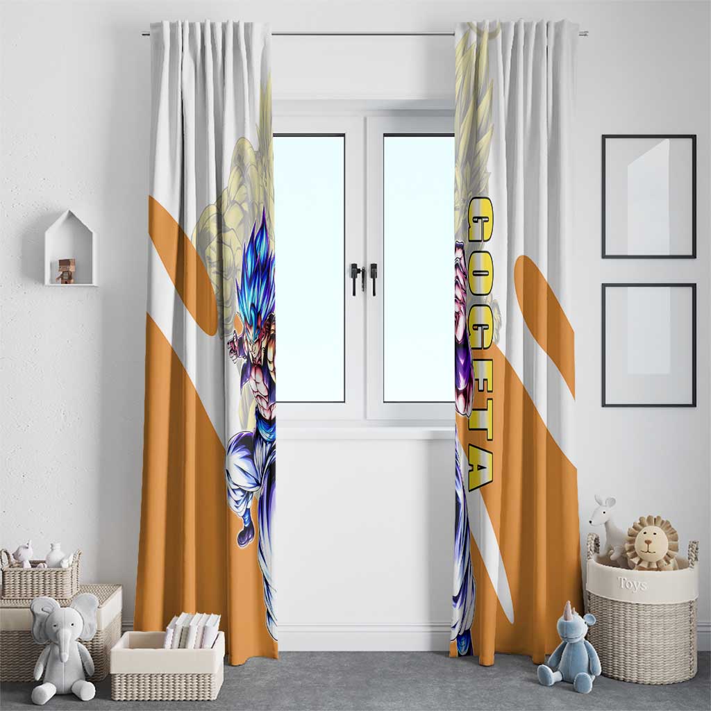Gogeta Fusion Warrior Window Curtain Energetic Anime Combat Style