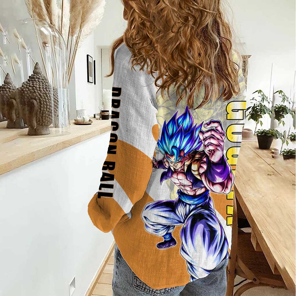 Gogeta Fusion Warrior Women Casual Shirt Energetic Anime Combat Style