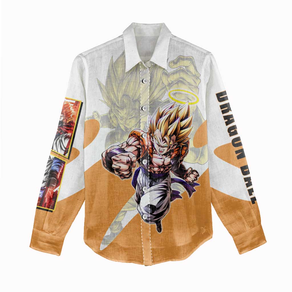 Gogeta Fusion Warrior Women Casual Shirt Energetic Anime Combat Style