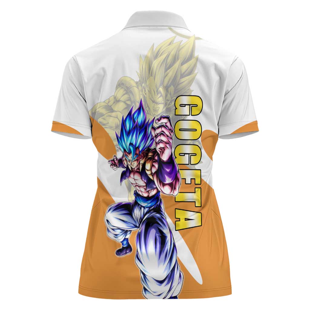 Gogeta Fusion Warrior Women Polo Shirt Energetic Anime Combat Style