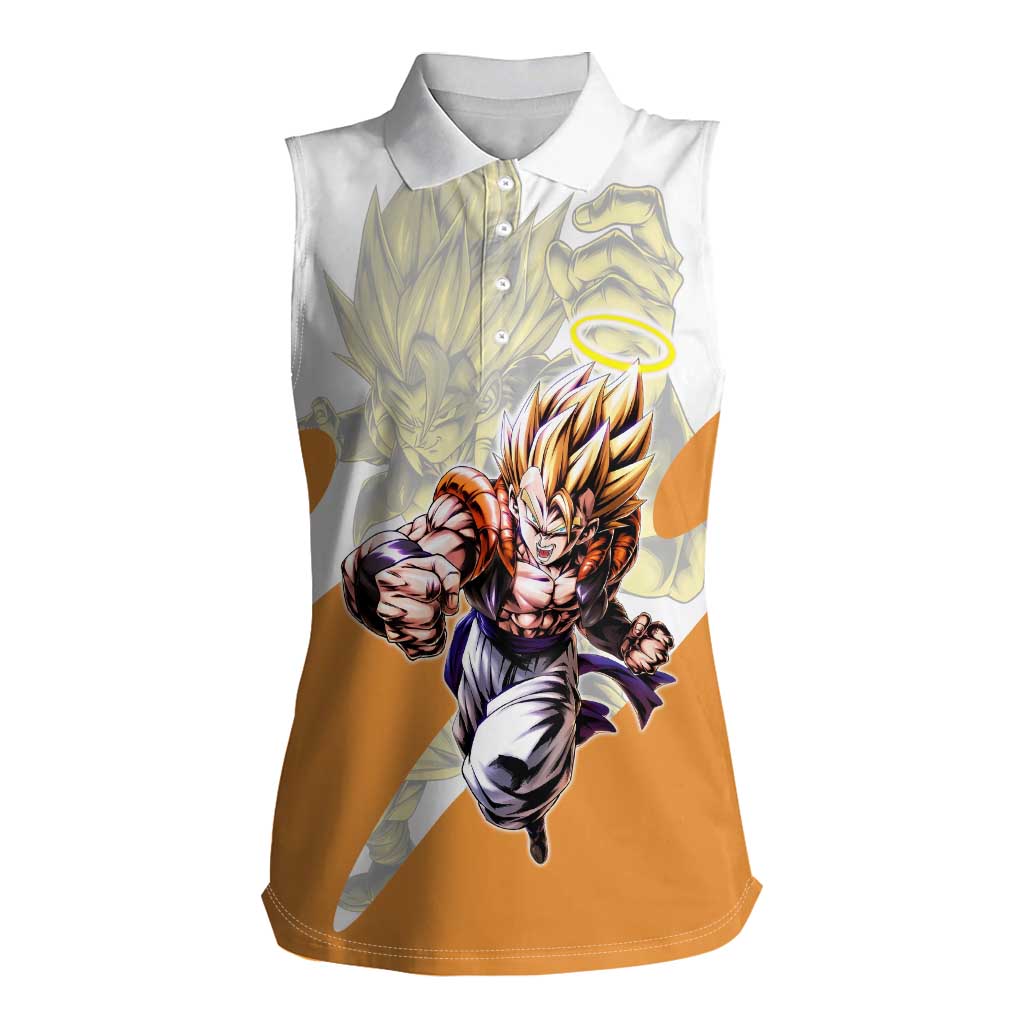 Gogeta Fusion Warrior Women Sleeveless Polo Shirt Energetic Anime Combat Style