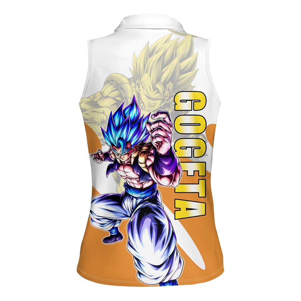 Gogeta Fusion Warrior Women Sleeveless Polo Shirt Energetic Anime Combat Style
