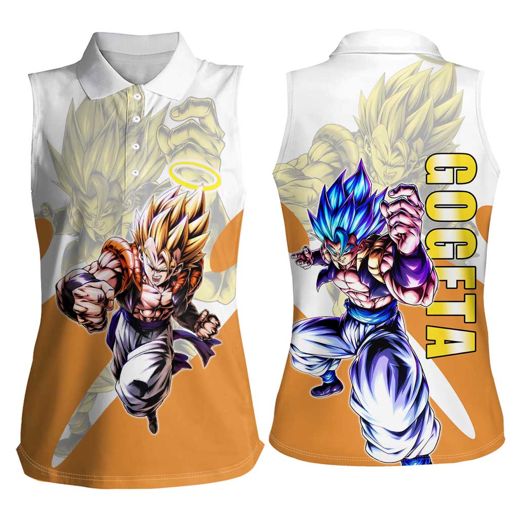 Gogeta Fusion Warrior Women Sleeveless Polo Shirt Energetic Anime Combat Style