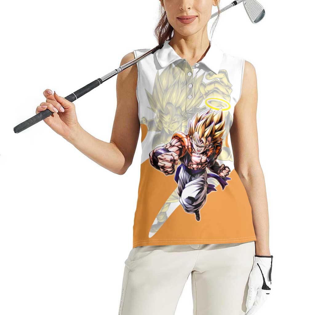 Gogeta Fusion Warrior Women Sleeveless Polo Shirt Energetic Anime Combat Style