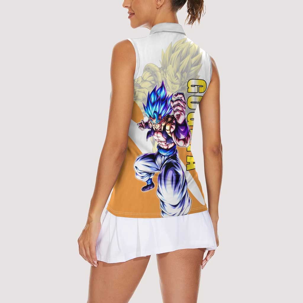 Gogeta Fusion Warrior Women Sleeveless Polo Shirt Energetic Anime Combat Style