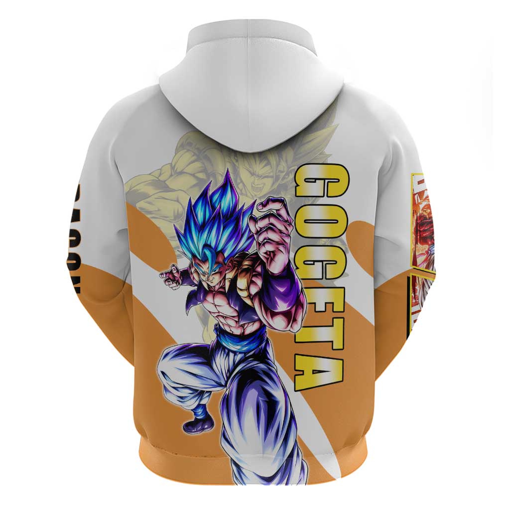 Gogeta Fusion Warrior Zip Hoodie Energetic Anime Combat Style
