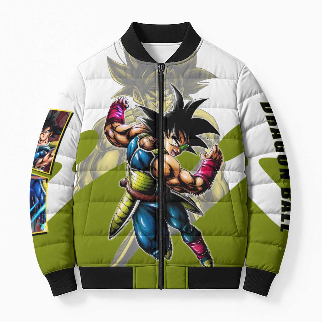 Bardock Saiyan Legacy Bomber Puffer Jacket Classic Anime Battle Style