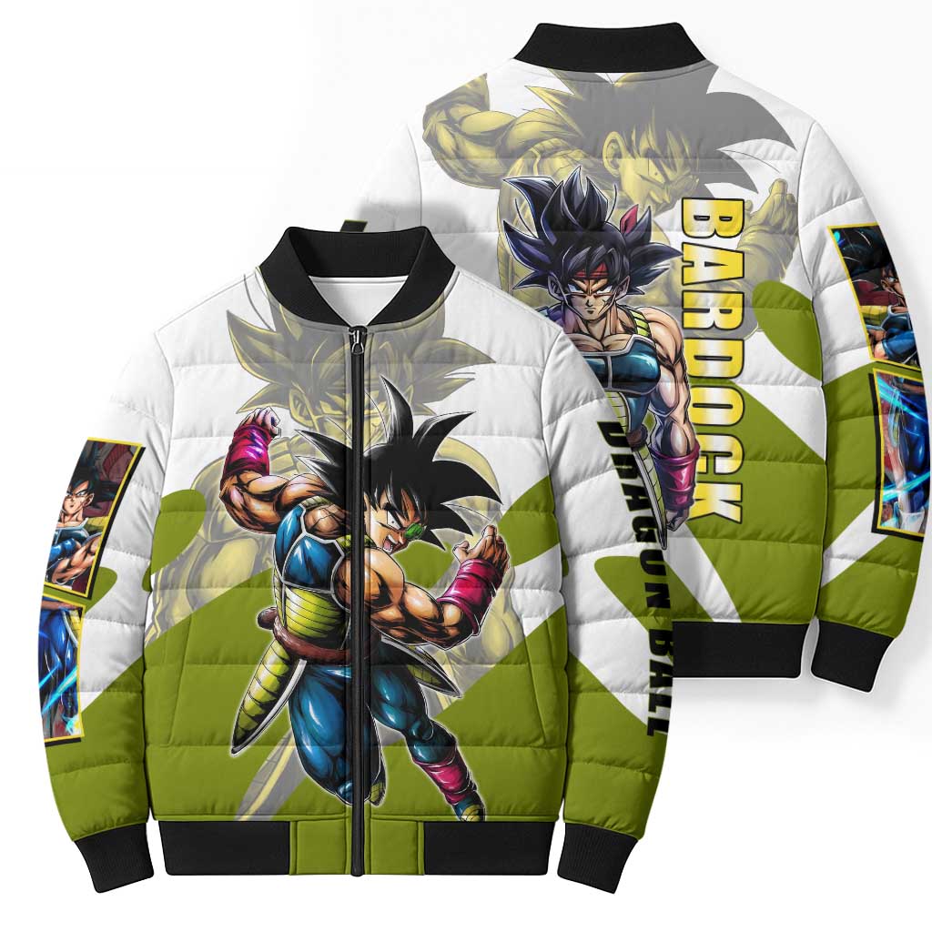 Bardock Saiyan Legacy Bomber Puffer Jacket Classic Anime Battle Style