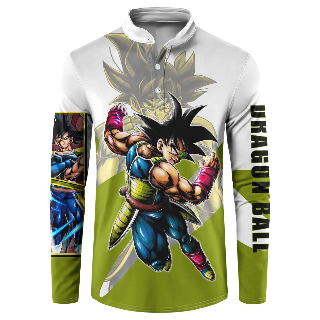 Bardock Saiyan Legacy Button Sweatshirt Classic Anime Battle Style