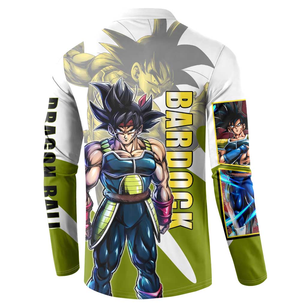 Bardock Saiyan Legacy Button Sweatshirt Classic Anime Battle Style