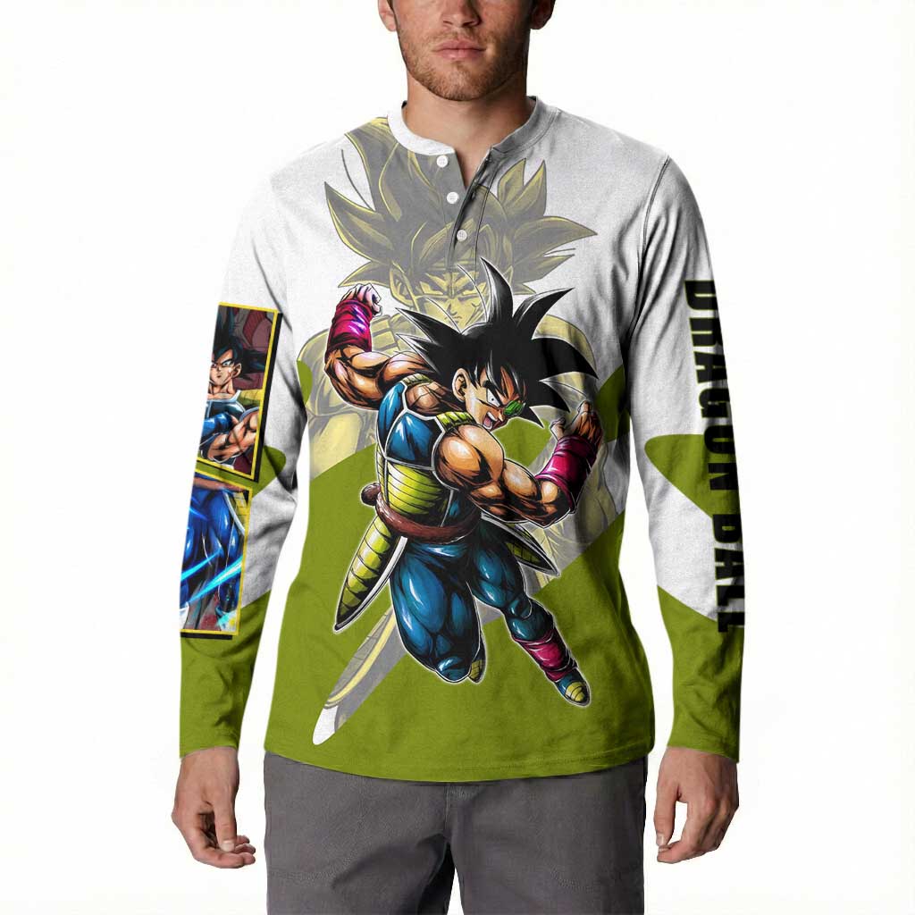 Bardock Saiyan Legacy Button Sweatshirt Classic Anime Battle Style