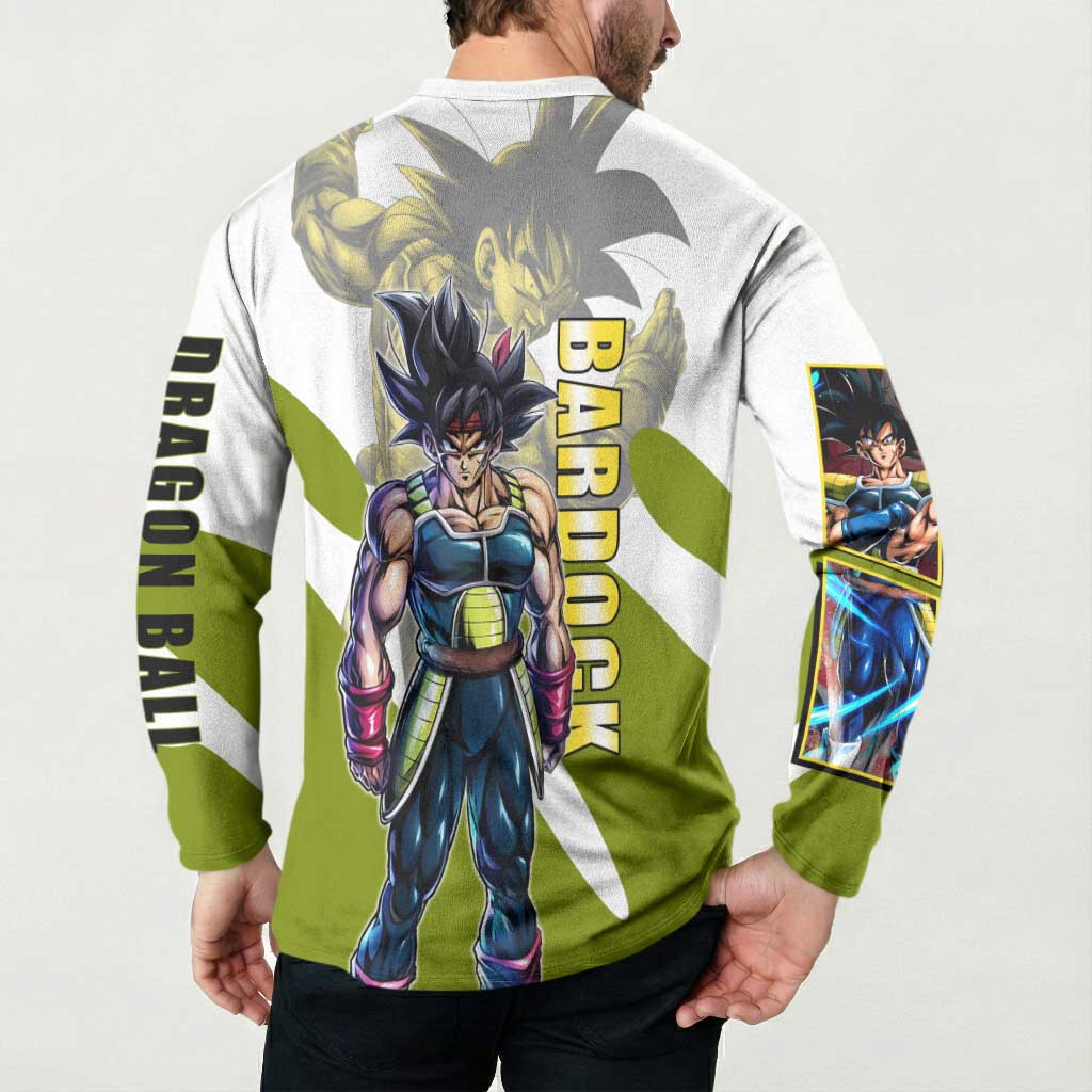 Bardock Saiyan Legacy Button Sweatshirt Classic Anime Battle Style