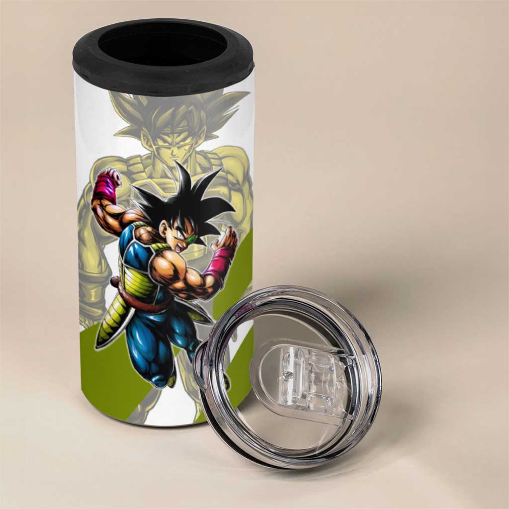 Bardock Saiyan Legacy 4 in 1 Can Cooler Tumbler Classic Anime Battle Style