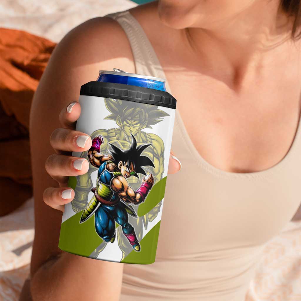 Bardock Saiyan Legacy 4 in 1 Can Cooler Tumbler Classic Anime Battle Style