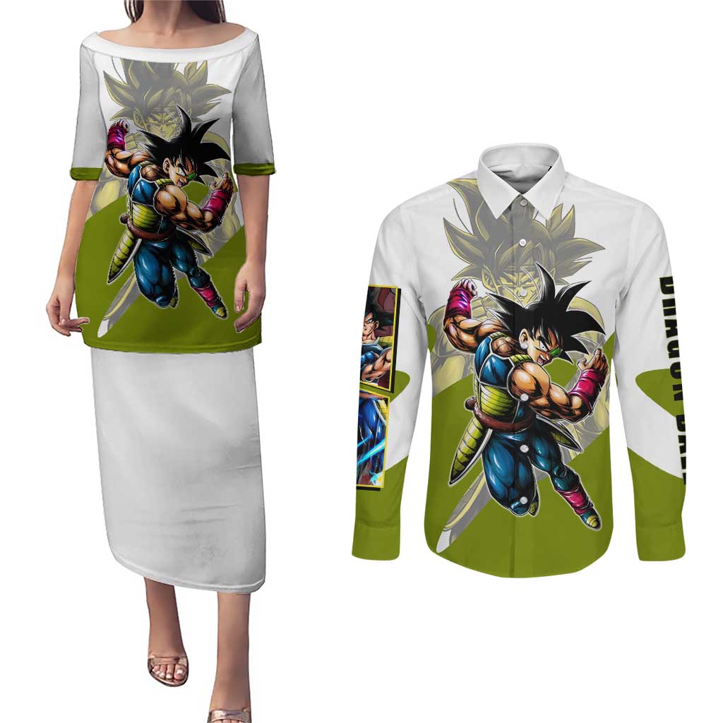 Bardock Saiyan Legacy Couples Matching Puletasi and Long Sleeve Button Shirt Classic Anime Battle Style