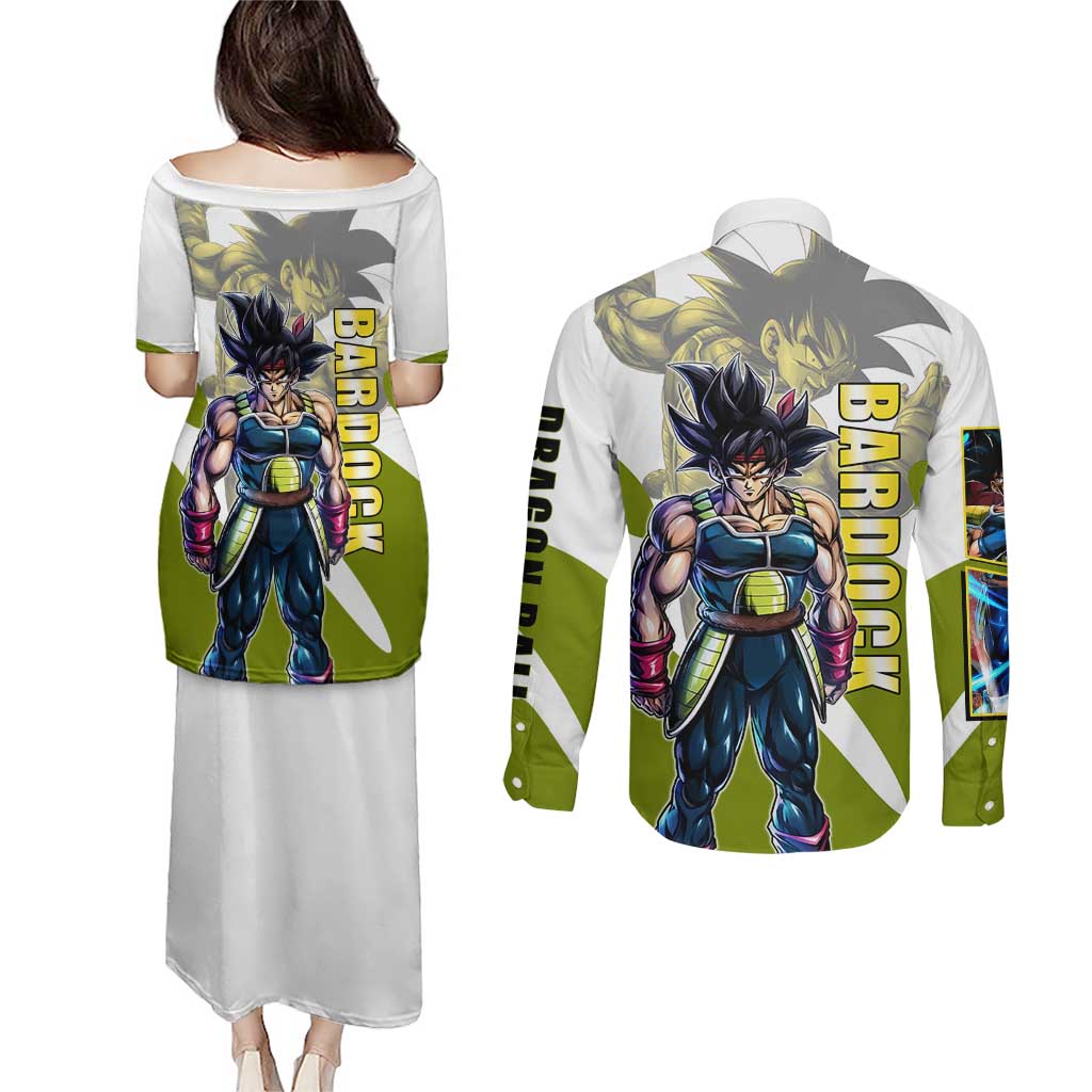 Bardock Saiyan Legacy Couples Matching Puletasi and Long Sleeve Button Shirt Classic Anime Battle Style