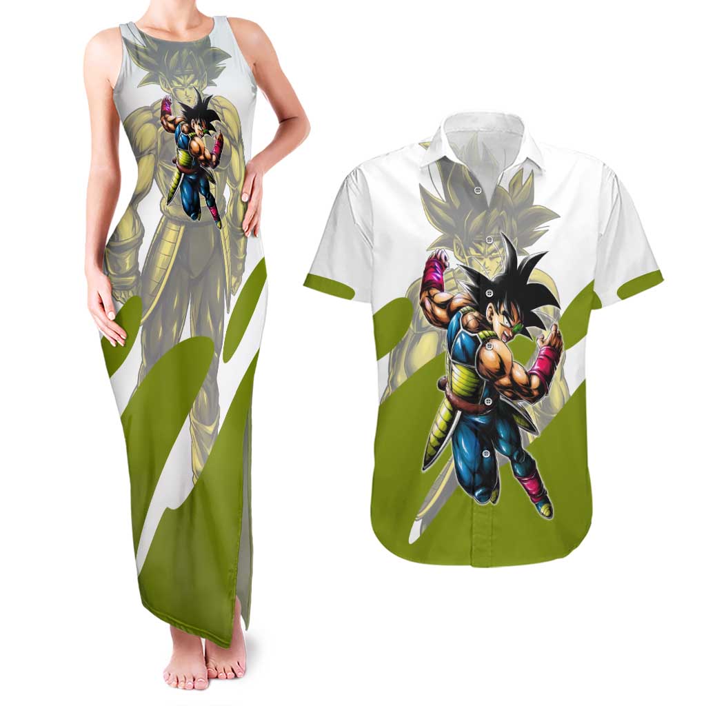 Bardock Saiyan Legacy Couples Matching Tank Maxi Dress and Hawaiian Shirt Classic Anime Battle Style