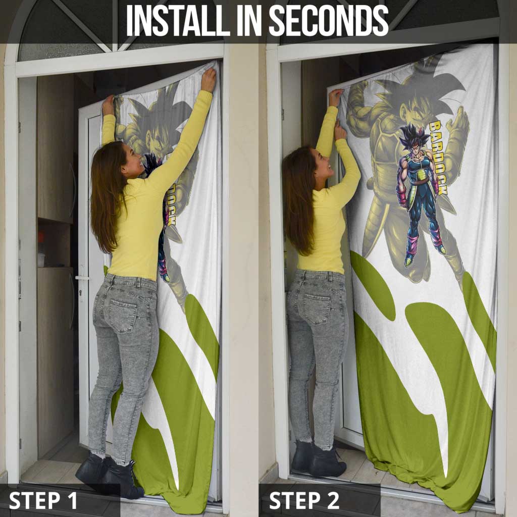 Bardock Saiyan Legacy Door Cover Classic Anime Battle Style