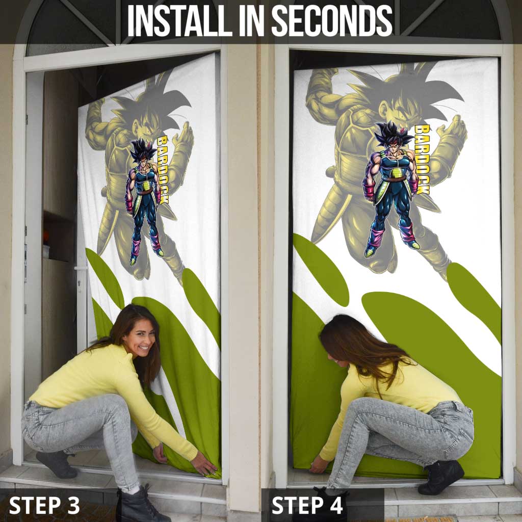Bardock Saiyan Legacy Door Cover Classic Anime Battle Style