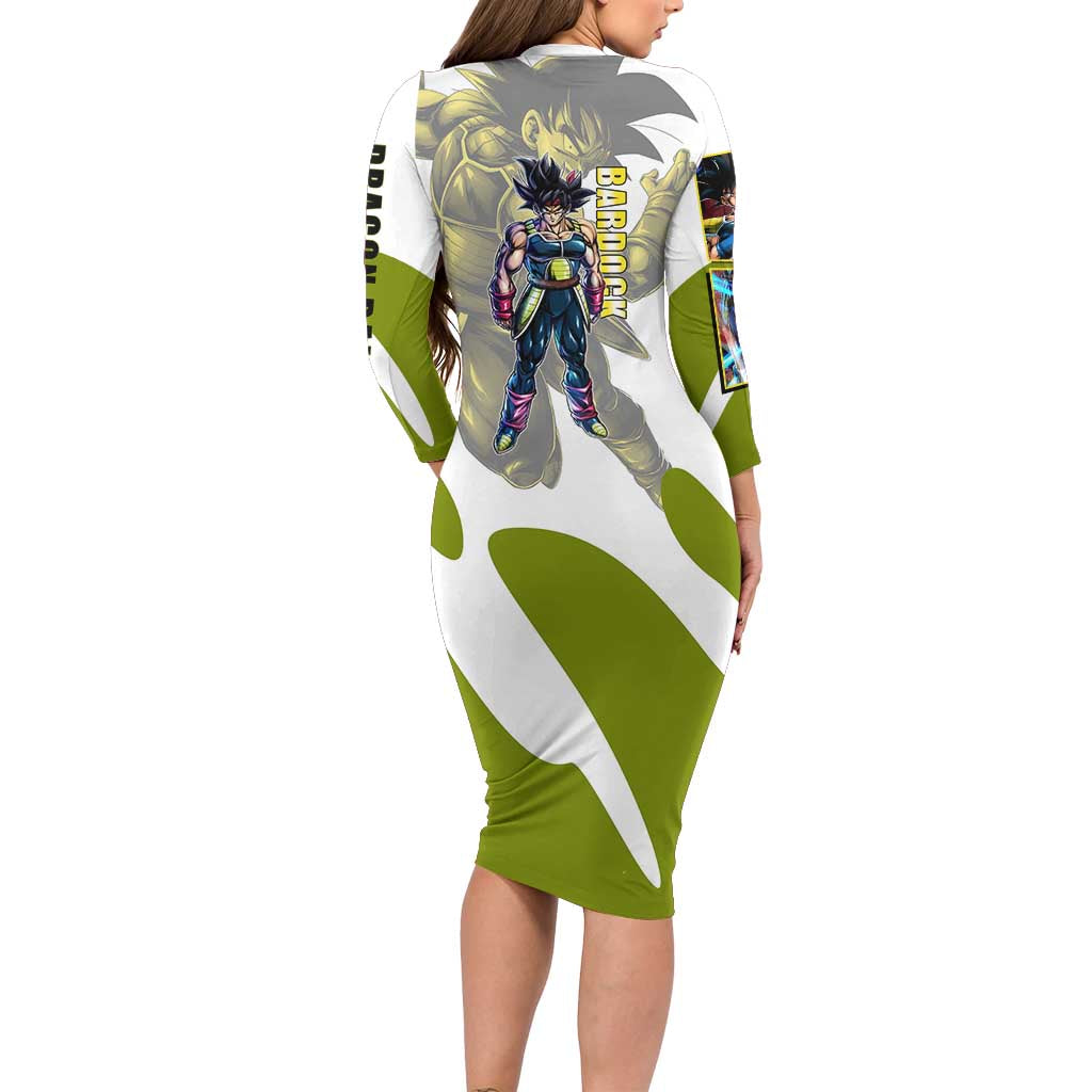 Bardock Saiyan Legacy Family Matching Long Sleeve Bodycon Dress and Hawaiian Shirt Classic Anime Battle Style