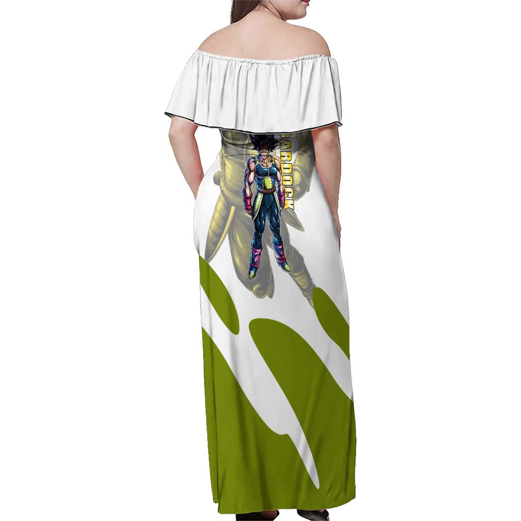 Bardock Saiyan Legacy Family Matching Off Shoulder Maxi Dress and Hawaiian Shirt Classic Anime Battle Style
