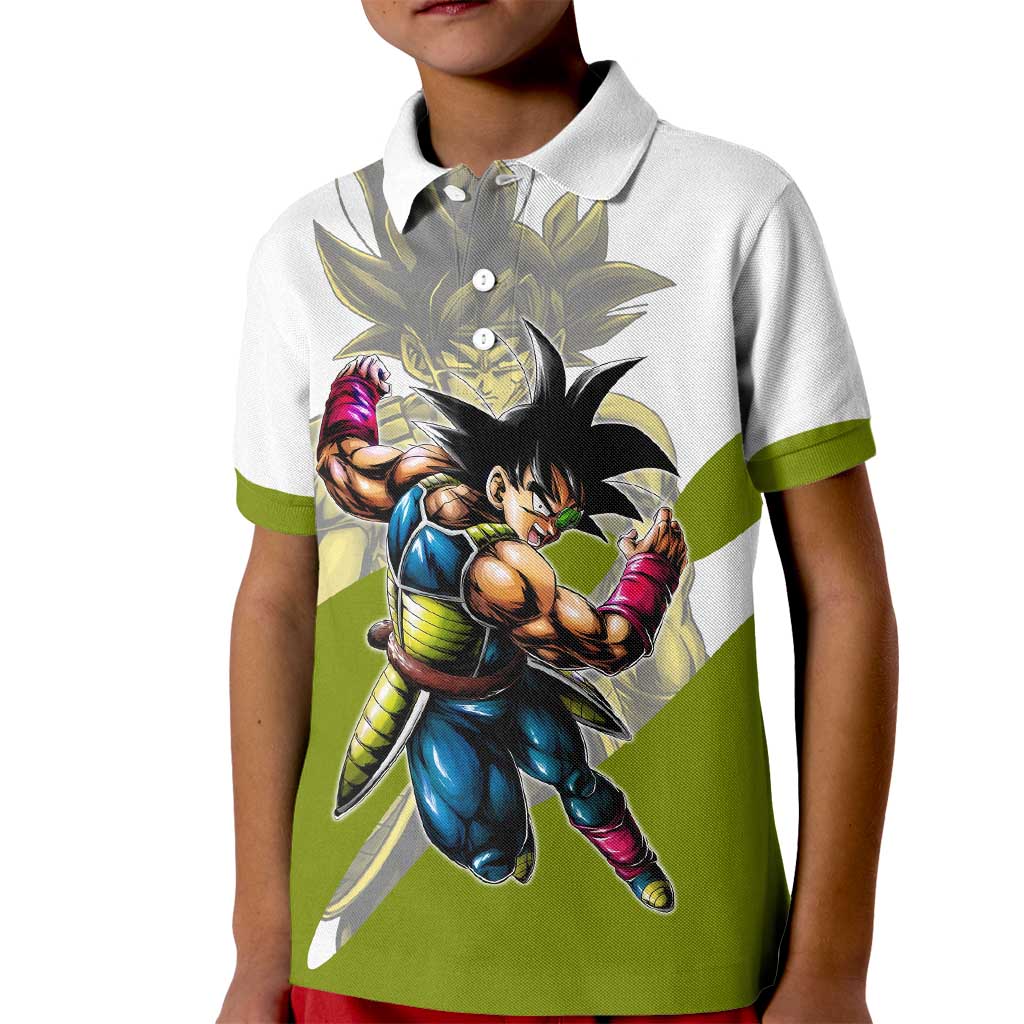 Bardock Saiyan Legacy Kid Polo Shirt Classic Anime Battle Style