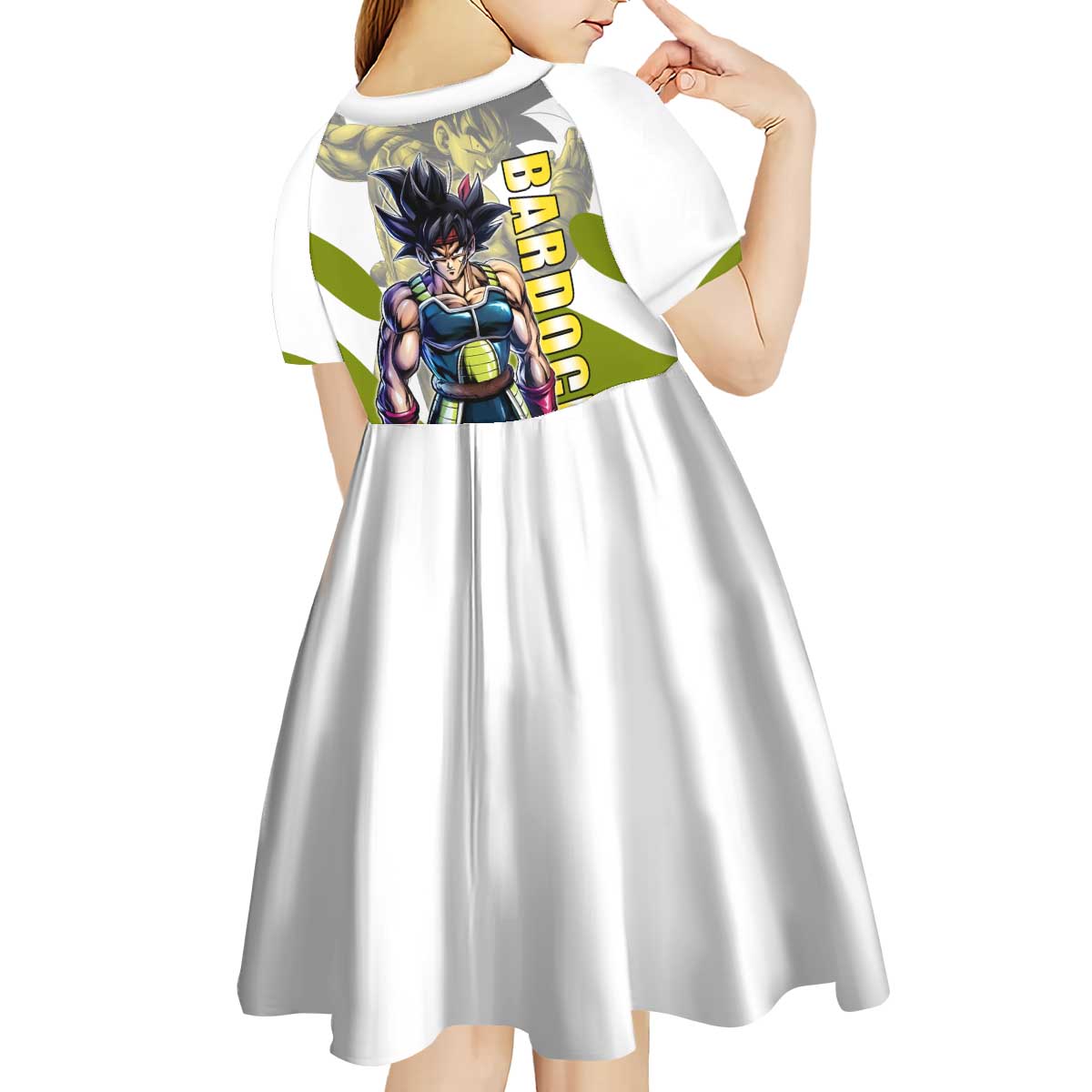 Bardock Saiyan Legacy Kid Short Sleeve Dress Classic Anime Battle Style