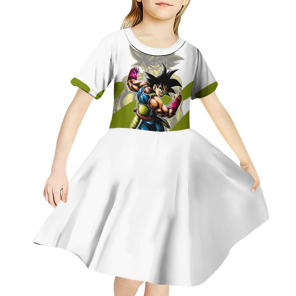 Bardock Saiyan Legacy Kid Short Sleeve Dress Classic Anime Battle Style