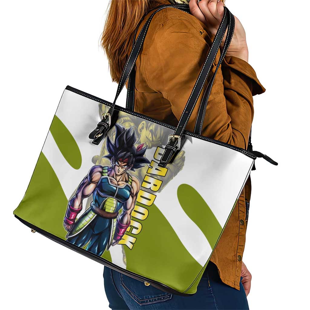 Bardock Saiyan Legacy Leather Tote Bag Classic Anime Battle Style