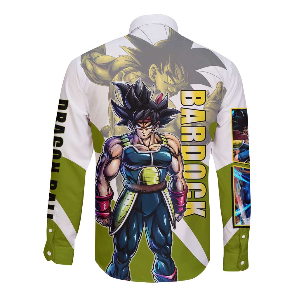 Bardock Saiyan Legacy Long Sleeve Button Shirt Classic Anime Battle Style