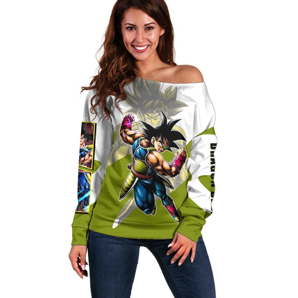 Bardock Saiyan Legacy Off Shoulder Sweater Classic Anime Battle Style