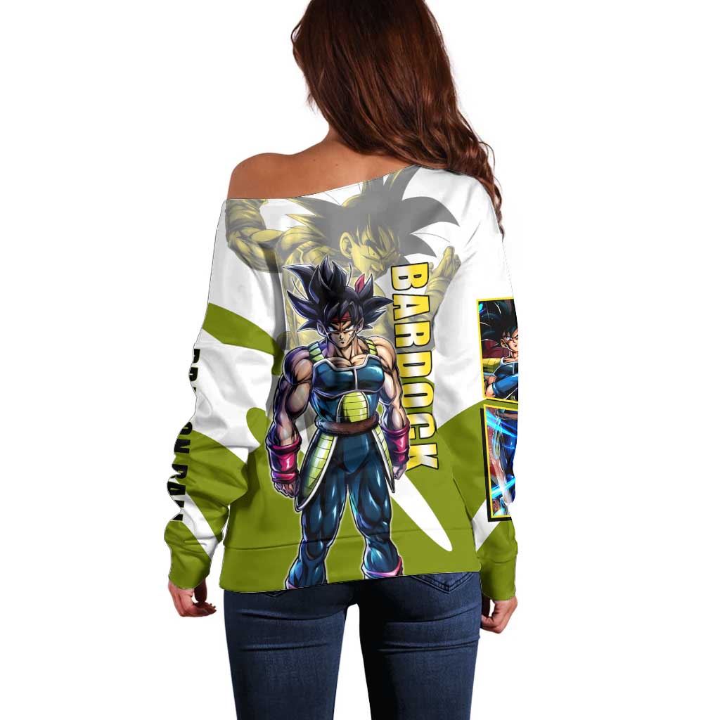 Bardock Saiyan Legacy Off Shoulder Sweater Classic Anime Battle Style