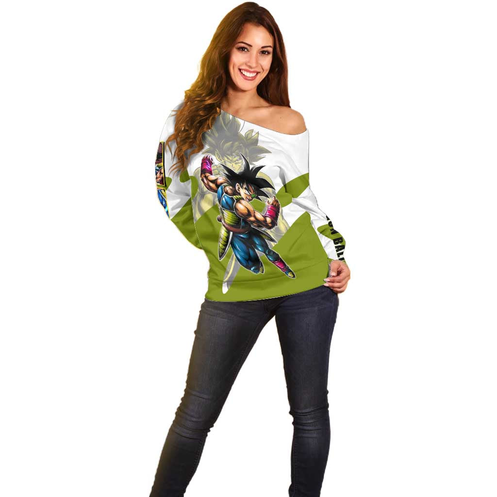 Bardock Saiyan Legacy Off Shoulder Sweater Classic Anime Battle Style