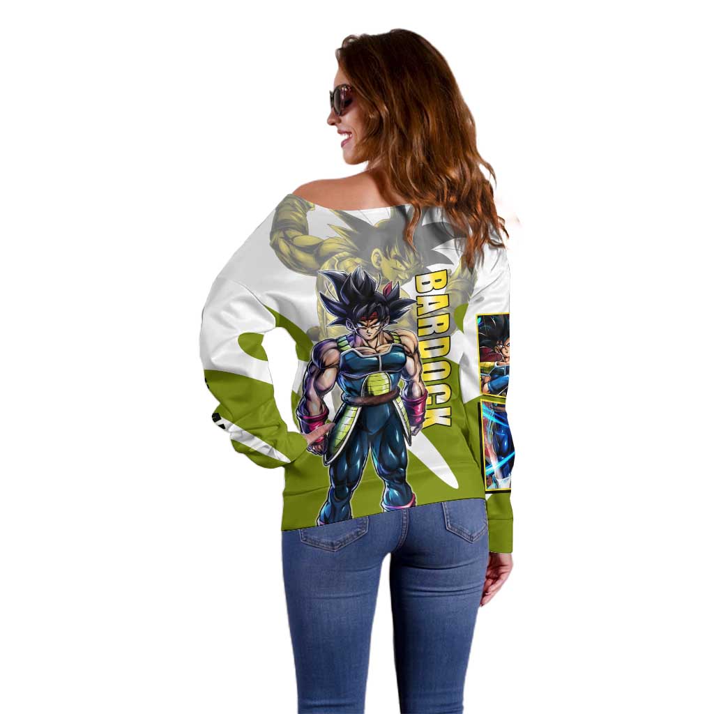 Bardock Saiyan Legacy Off Shoulder Sweater Classic Anime Battle Style