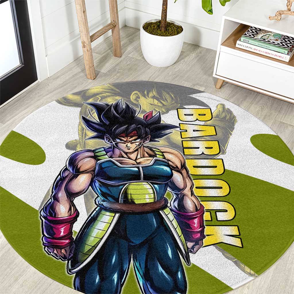 Bardock Saiyan Legacy Round Carpet Classic Anime Battle Style