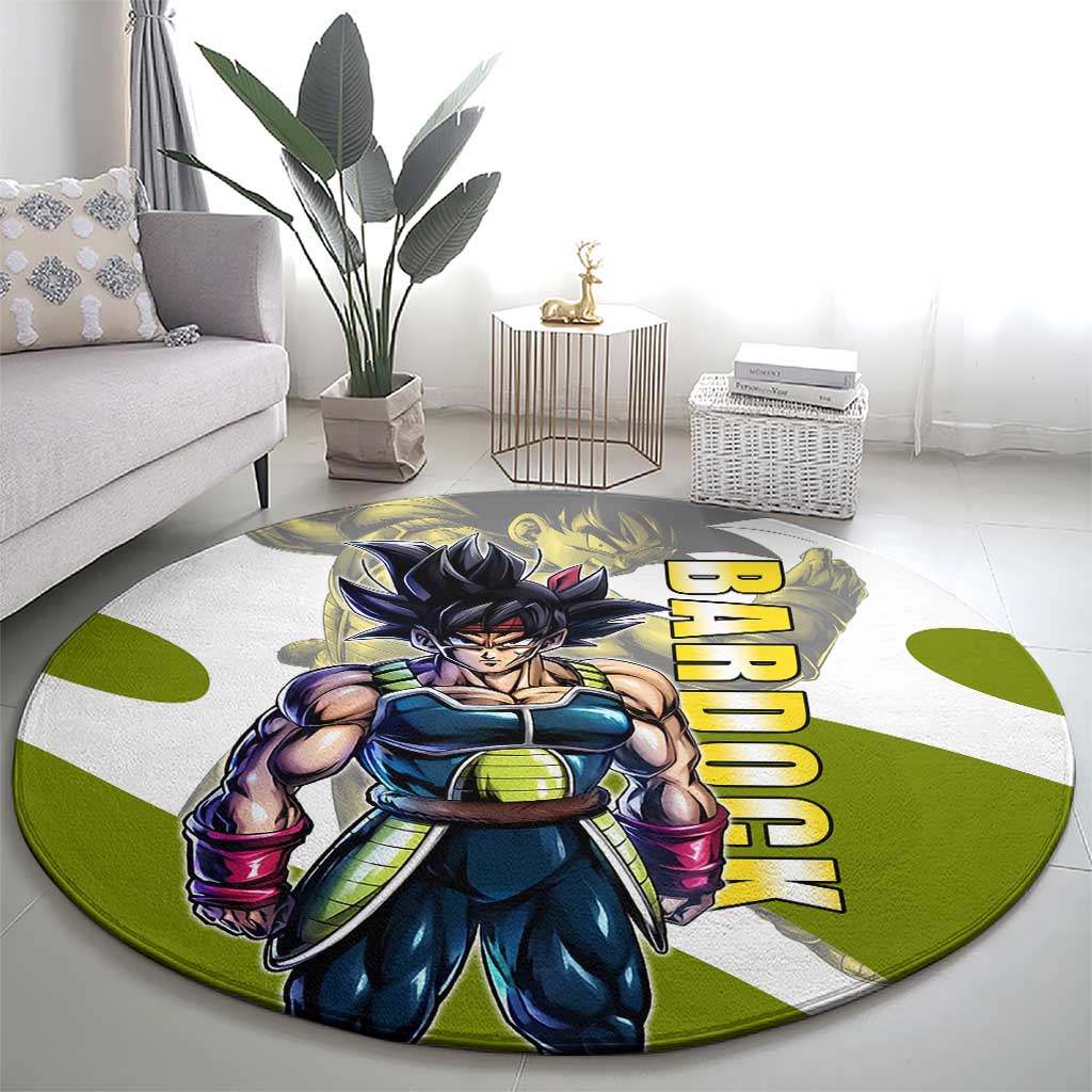 Bardock Saiyan Legacy Round Carpet Classic Anime Battle Style
