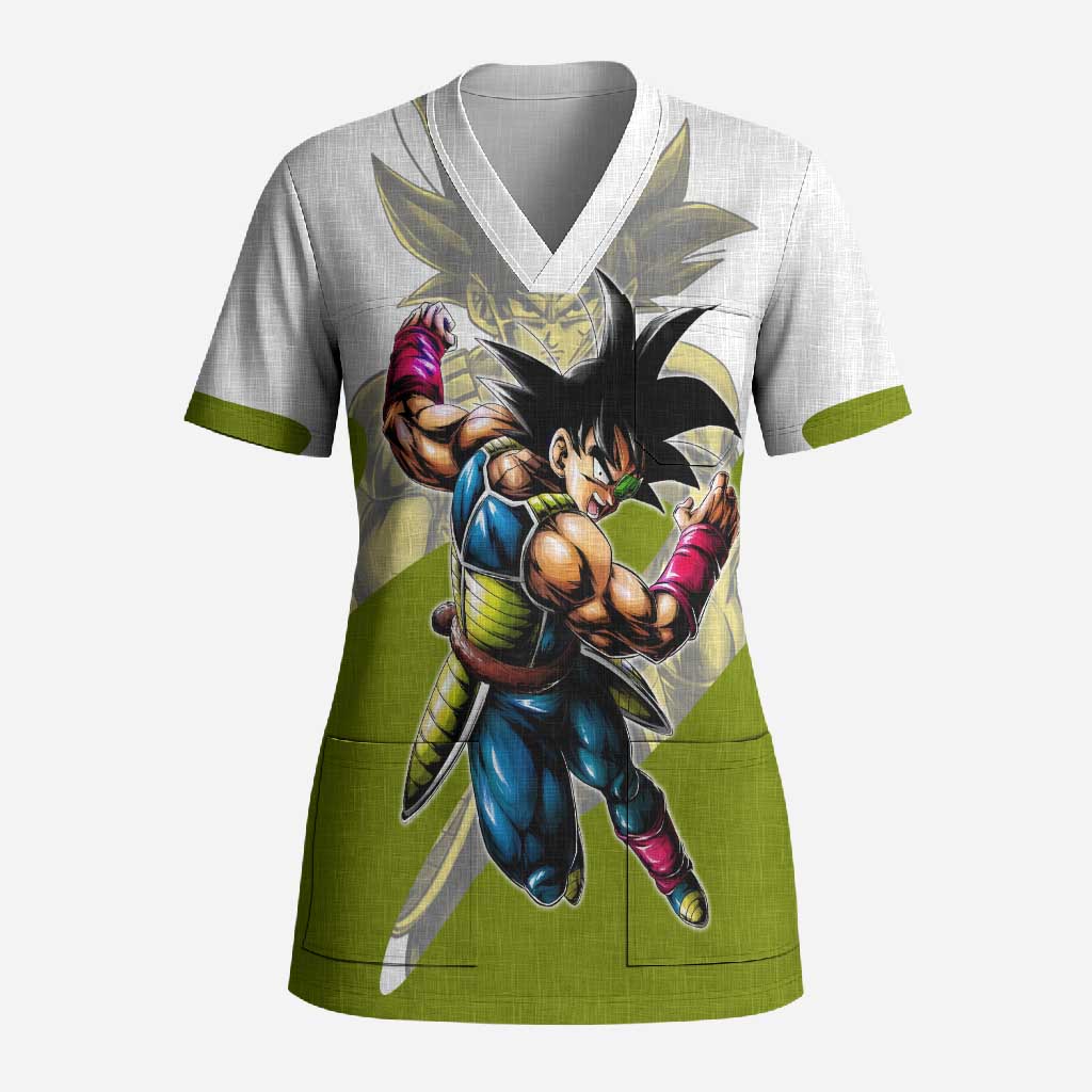Bardock Saiyan Legacy Scrub Top Classic Anime Battle Style