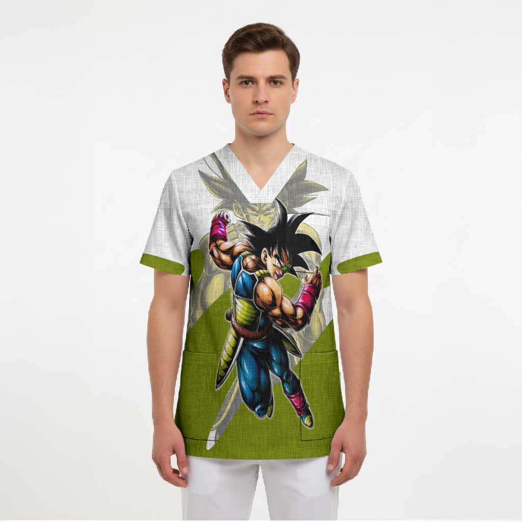Bardock Saiyan Legacy Scrub Top Classic Anime Battle Style