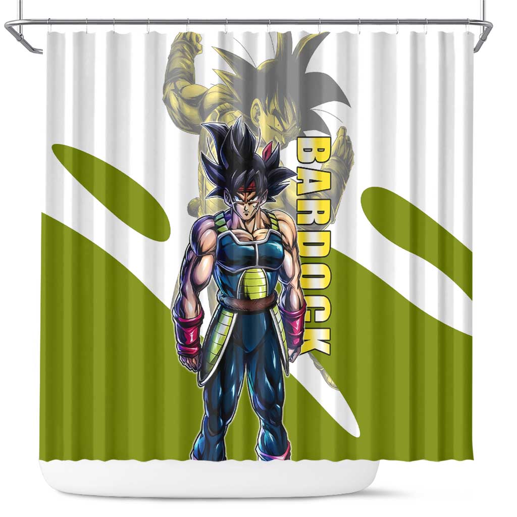 Bardock Saiyan Legacy Shower Curtain Classic Anime Battle Style