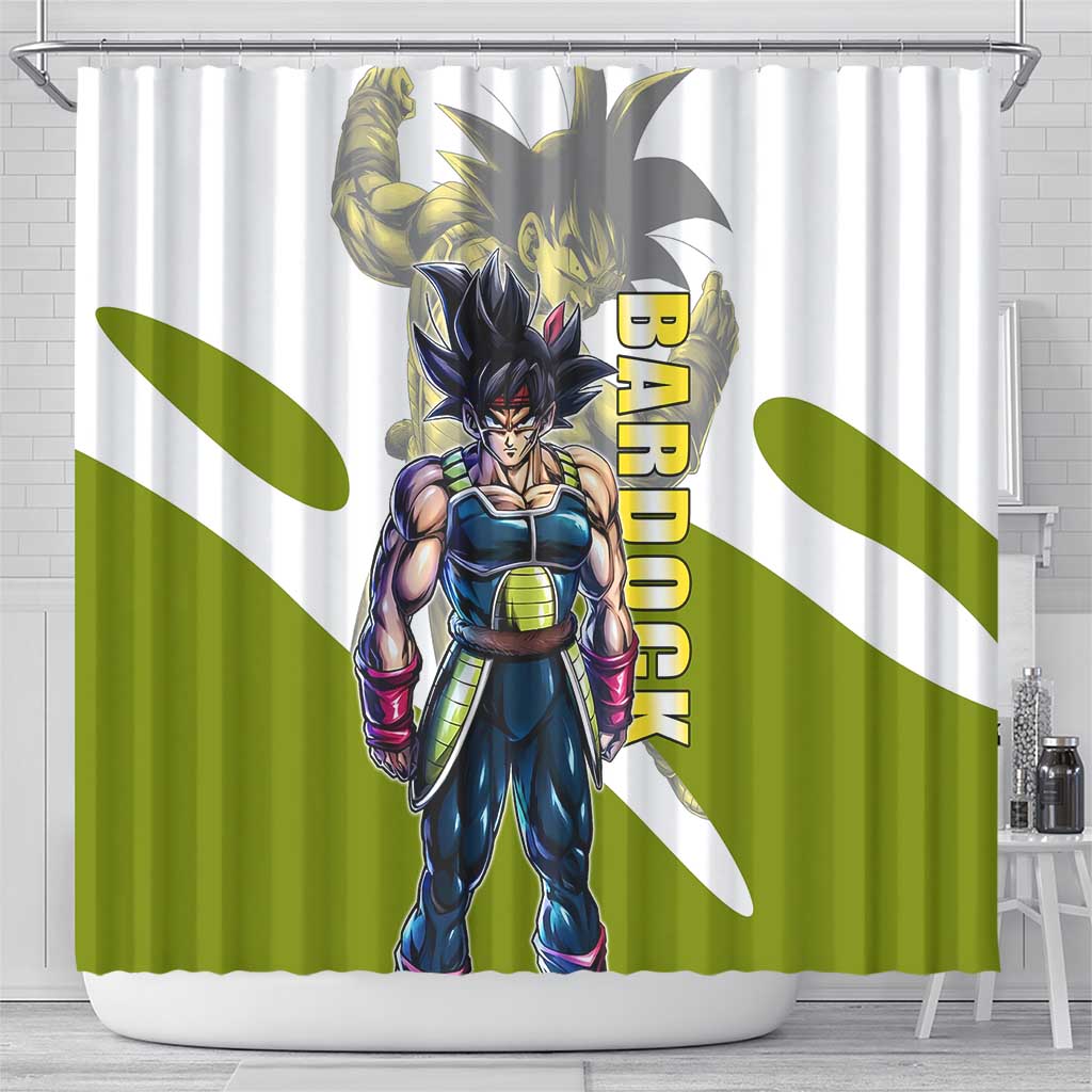 Bardock Saiyan Legacy Shower Curtain Classic Anime Battle Style