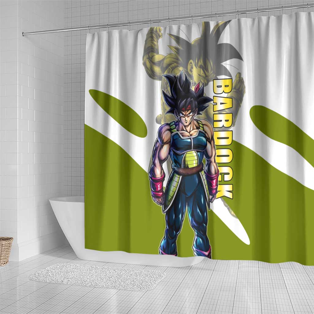 Bardock Saiyan Legacy Shower Curtain Classic Anime Battle Style
