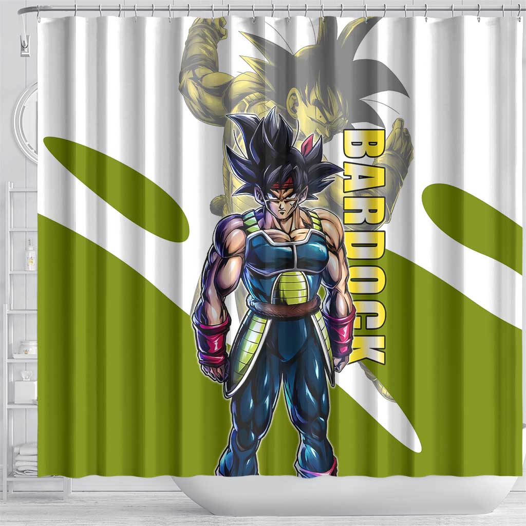 Bardock Saiyan Legacy Shower Curtain Classic Anime Battle Style
